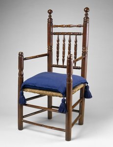 グレートチェア、1680-1710（もみじ;灰） 作： American School